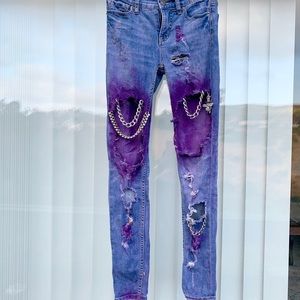 Distressed Denim Girls Jeans -  STATEMENT PIECE!
